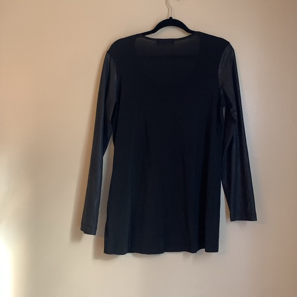 Bryn Walker Women's Long Sleeve Shirt size large black layers contrasting fabric - Picture 6 of 7